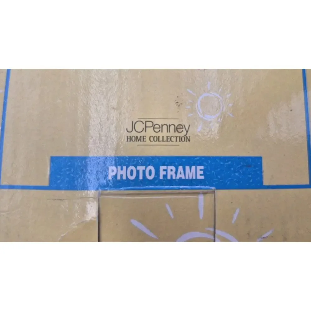 Sun-Mates Blue Acrylic 10x3 Photo Frame UNUSED JC Penney Home 13X5